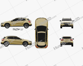 Mercedes-Benz GLA-Class (X156) 2017 car clipart