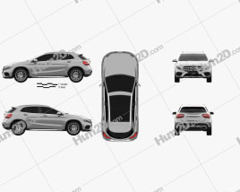 Mercedes-Benz GLA-Class (X156) AMG Line 2017 car clipart