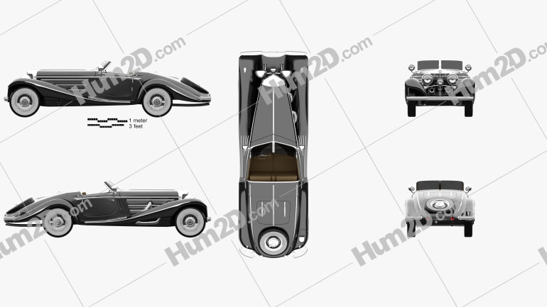 Mercedes-Benz 540K 1936 Blueprint