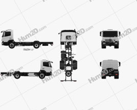 Mercedes-Benz Atego S-Cab Chassis Truck 2013 clipart