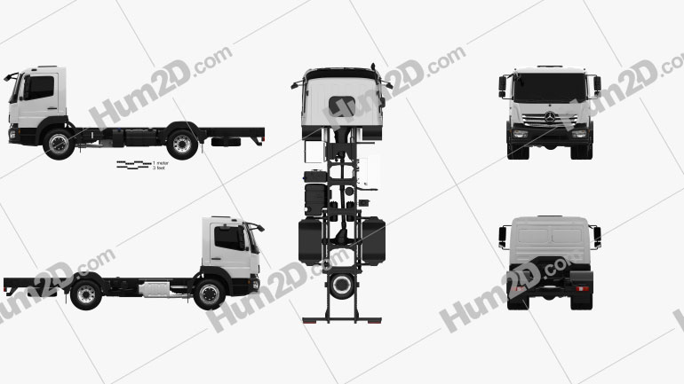 Mercedes-Benz Atego S-Cab Chassis Truck 2013 PNG Clipart
