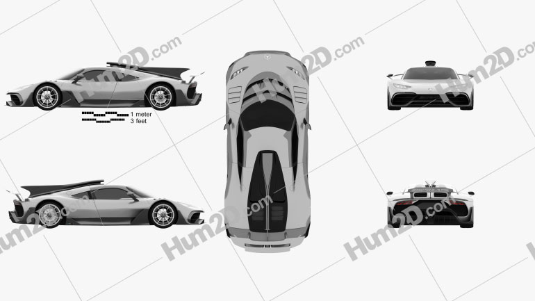 Mercedes Amg Project One 17 Clipart And Blueprint Download Vehicles Clip Art Images In Png Psd