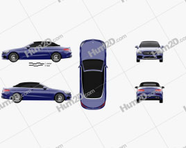 Mercedes-Benz C-class (A205) convertible AMG line 2016 car clipart