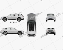 Mercedes-Benz EQ concept com interior HQ 2017 car clipart