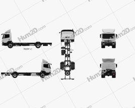 Mercedes-Benz Atego (1530) M-Cab Chassis Truck 2013 clipart