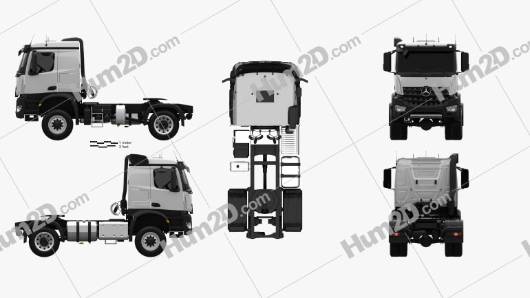 Mercedes-Benz Arocs Tractor Truck 2-axle 2013 PNG Clipart