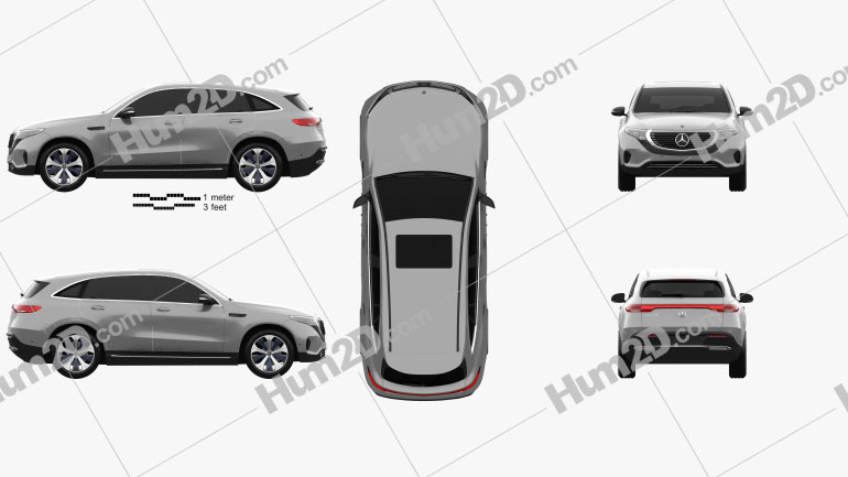 Mercedes-Benz EQC 400 2018 car clipart