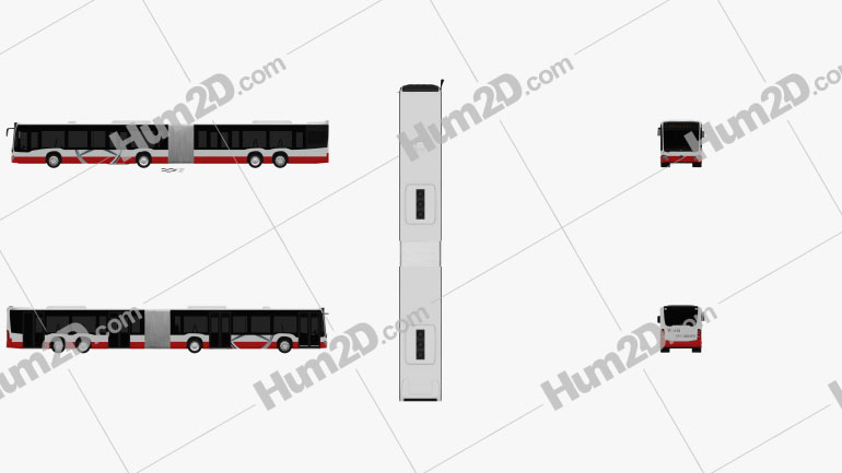 Mercedes-Benz CapaCity L 4-door Bus 2014 Blueprint