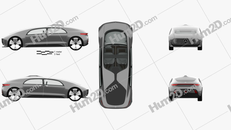 Mercedes-Benz F 015 with HQ interior 2015 car clipart