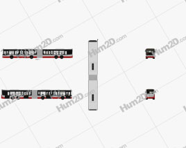 Mercedes-Benz CapaCity L 4-door Bus with HQ interior 2014 clipart