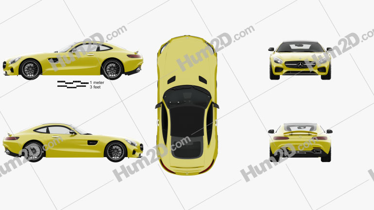 Mercedes-Benz AMG GT mit HD Innenraum 2014 car clipart