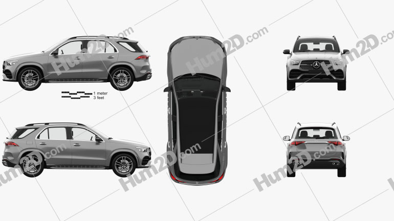 Mercedes-Benz GLE-class AMG-Line with HQ interior 2019 car clipart