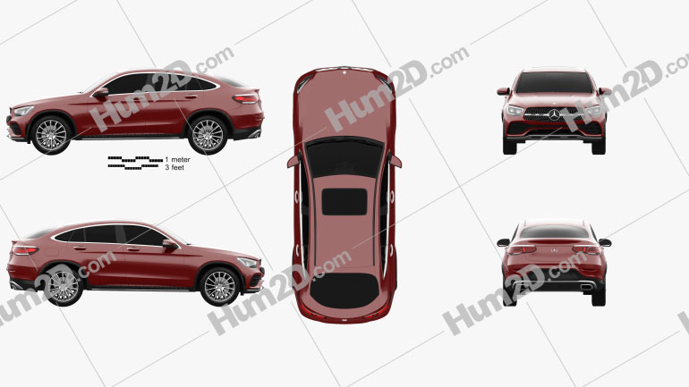 Mercedes-Benz GLC-class AMG-Line coupe 2019 car clipart