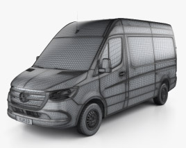 Mercedes-Benz Sprinter Panel Van L2H2 2022 clipart