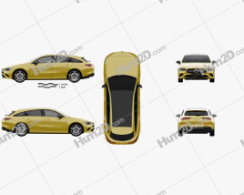 Mercedes-Benz CLA-class Shooting Brake 2019 car clipart
