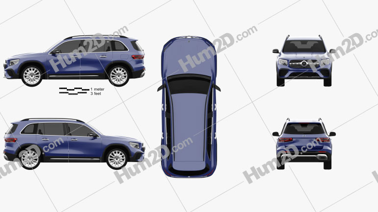 Mercedes-Benz GLB-class AMG-Line 2019 car clipart