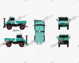 Mercedes-Benz Unimog 421 Mower 1966 clipart