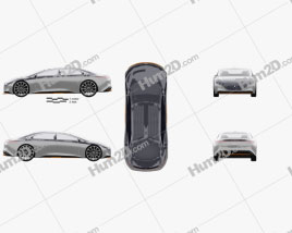 Mercedes-Benz Vision EQS 2019 car clipart