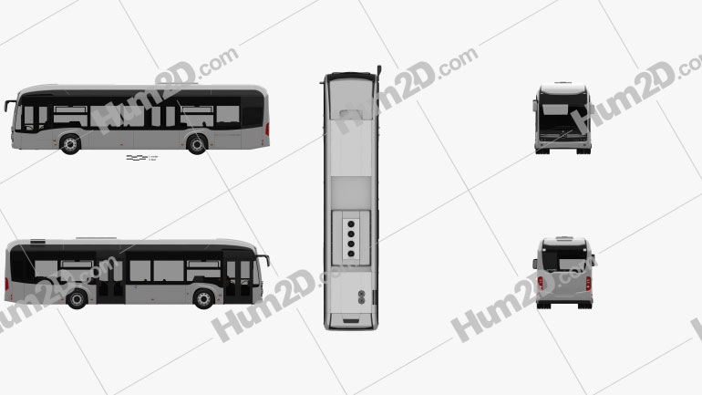 Mercedes-Benz eCitaro Bus 2018 clipart
