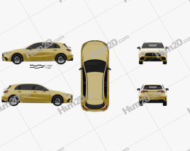 Mercedes-Benz Classe A S AMG 2019 car clipart