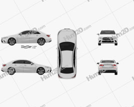 Mercedes-Benz A-class e sedan 2018 car clipart