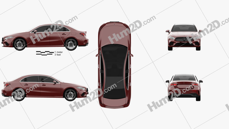Mercedes-Benz A-Klasse L Sport CN-Spez sedan 2018 car clipart