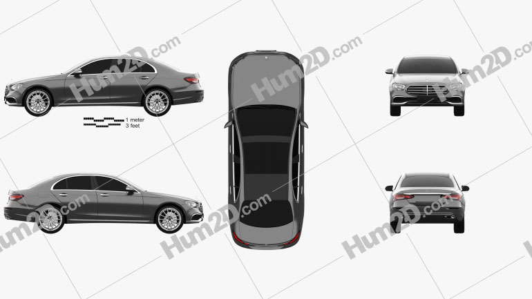 Mercedes-Benz E-class Exclusive line sedan 2020 car clipart