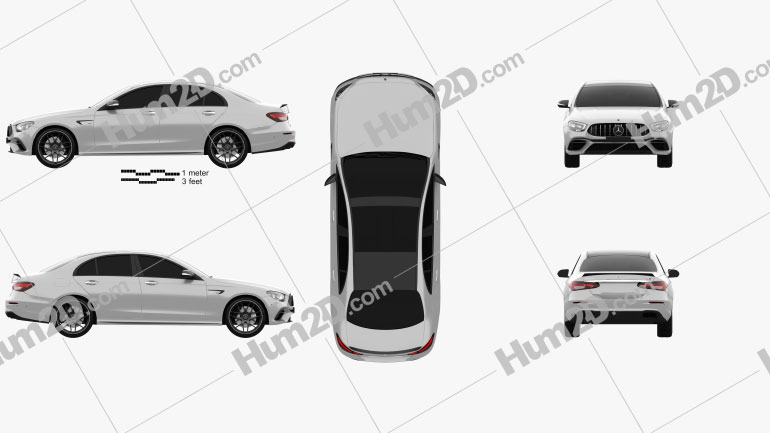 Mercedes-Benz E-class AMG S sedan 2020 car clipart