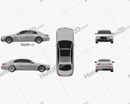 Mercedes-Benz S-Klasse (V222) LWB  2021 car clipart