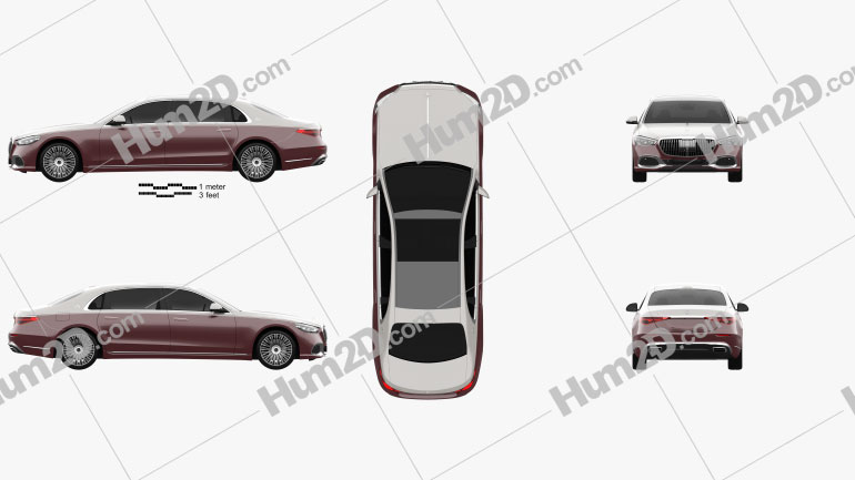 Mercedes-Benz S-Klasse Maybach 2021 car clipart