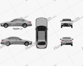 Mercedes-Benz C-Klasse AMG-Line sedan 2021 car clipart