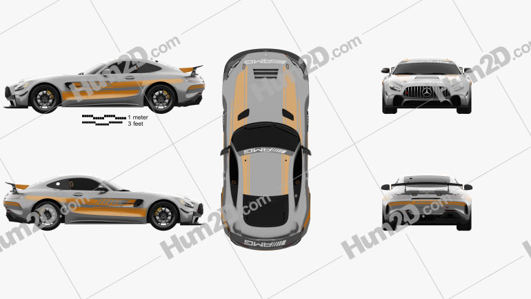 Mercedes-Benz AMG GT4 2020 Clipart Image