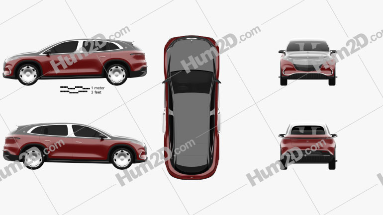 Mercedes-Benz Maybach EQS SUV 2022 PNG Clipart