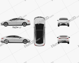 Mercedes-Benz EQE Electric Art Line 2018 car clipart