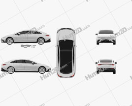 Mercedes-Benz EQE AMG Line Edition 1 2022 car clipart