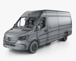 Mercedes-Benz Sprinter Panel Van L3H2 with HQ interior 2022 clipart