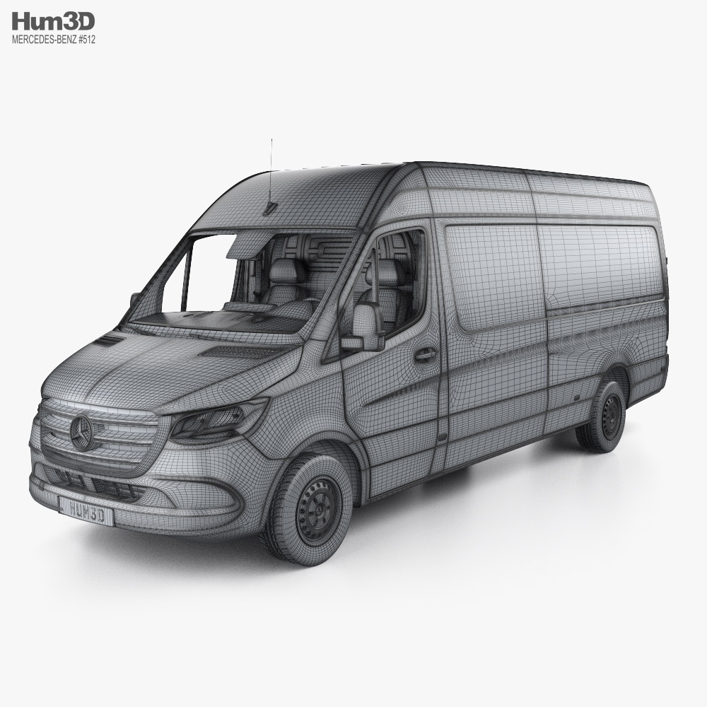 Mercedes-Benz Sprinter Panel Van L3H2 with HQ interior 2022 clipart