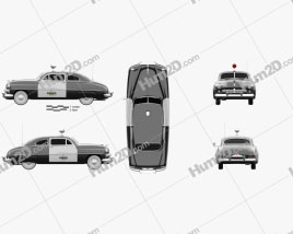 Mercury Eight Coupe Polícia 1949 car clipart