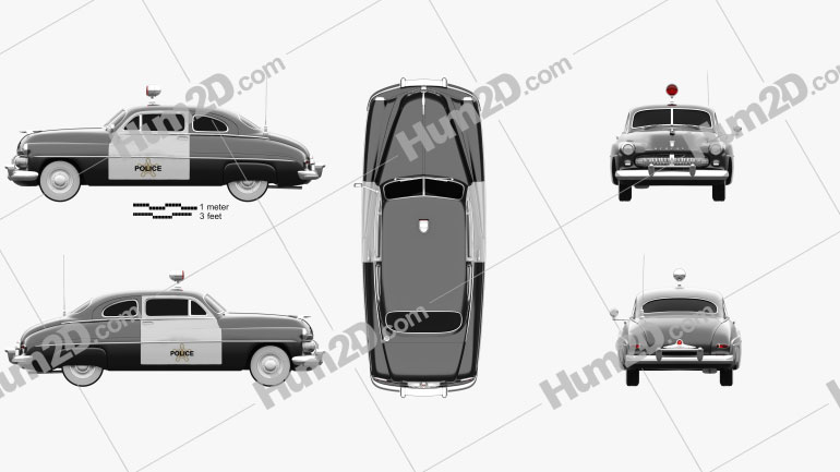Mercury Eight Coupe Polizei 1949 PNG Clipart