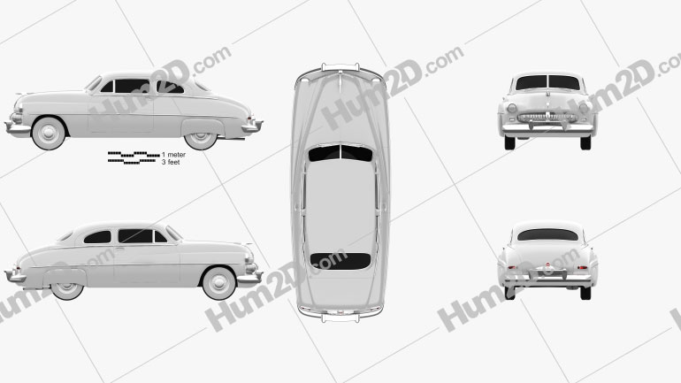Mercury Eight Coupe 1949 Clipart Image