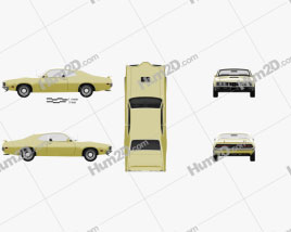 Mercury Montego Coupe 1970 car clipart