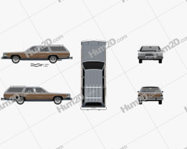 Mercury Grand Marquis Colony Park 1988 car clipart
