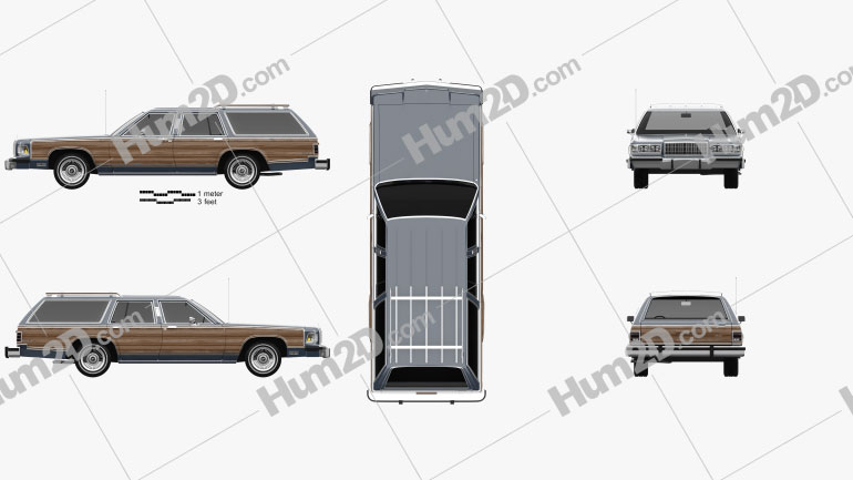 Mercury Grand Marquis Colony Park 1988 PNG Clipart