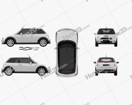 Mini Cooper S Cabrio 2011 car clipart