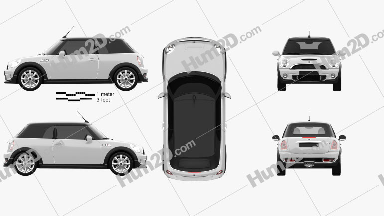 Mini Cooper S Descapotável 2011 car clipart