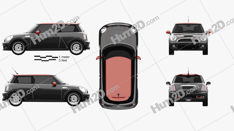 Mini John Cooper Works 2011 car clipart