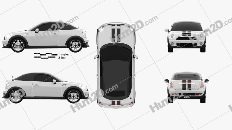 Mini Cooper S roadster 2013 Clipart Image