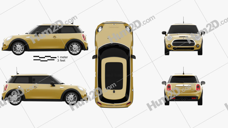 Mini Cooper S 2014 car clipart