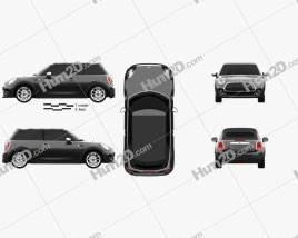 Mini Cooper convertible 2014 car clipart