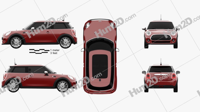Mini Cooper hardtop 2014 car clipart
